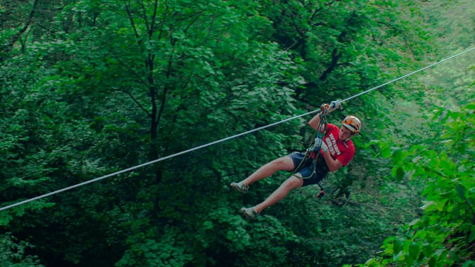 Ziplining in Hocking Hills